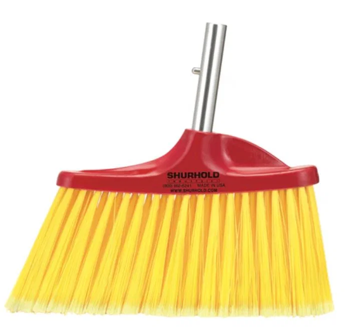 120 – SHURHOLD IND Broom, Snap-In Angled Floor Broom Fits In Any Shurhold Handle Yellow Fiber Bristle Used For Quickl...